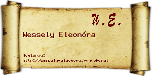 Wessely Eleonóra névjegykártya